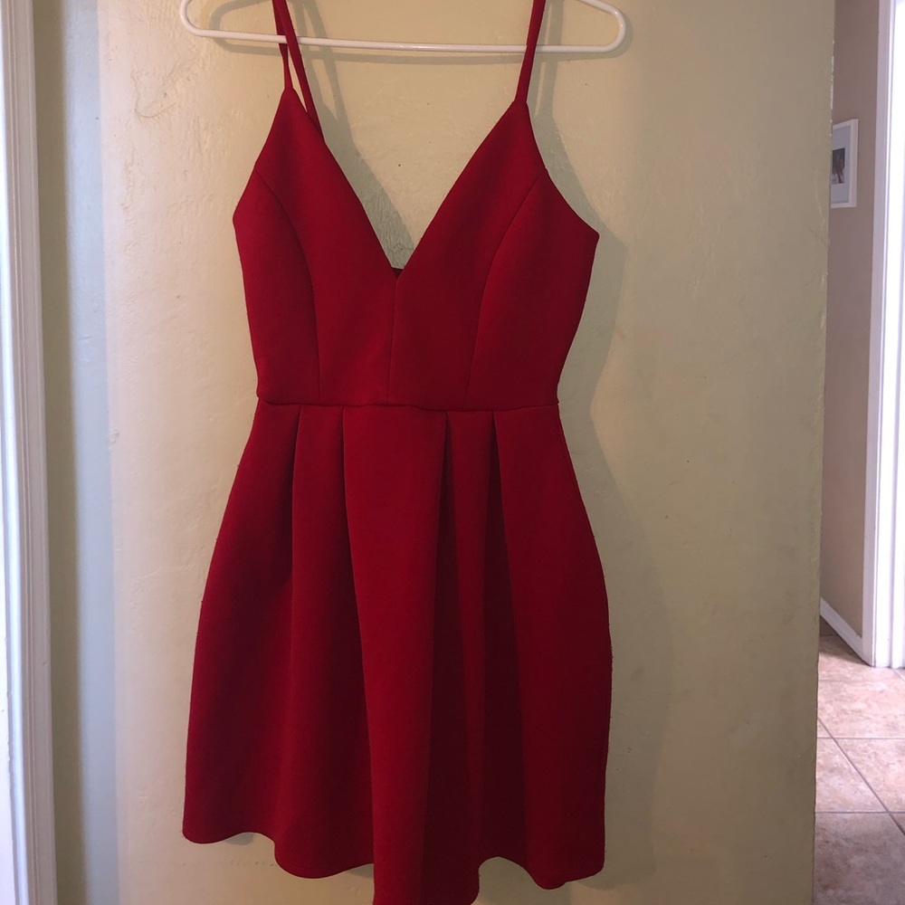 Short, red homecoming dress